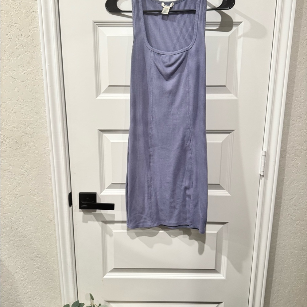 Sleeveless Square Neck Dress with Slit